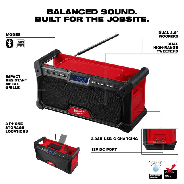 Milwaukee 2952-20, M18 Jobsite Radio