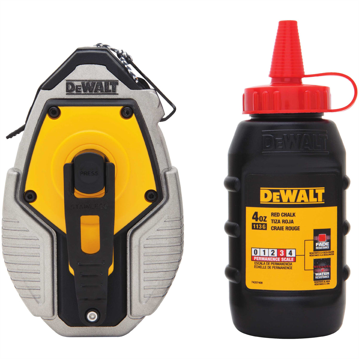DEWALT DWHT47246L, Premium Chalk Reel with Red Chalk