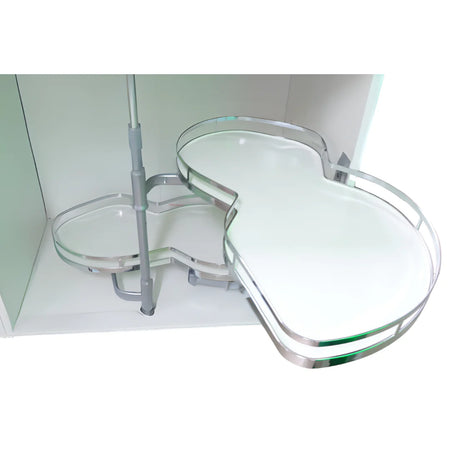 Eurofit WLM-B003L, Peanut Shape Blind Corner (Left Swing in White Color)