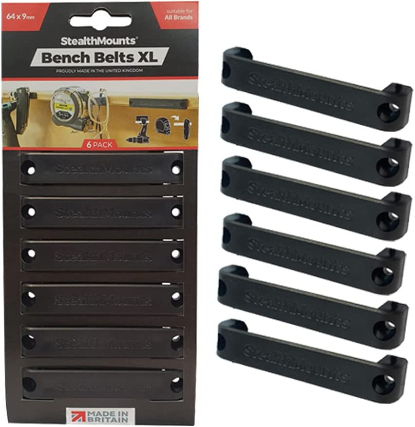 StealthMounts BB-XL-BLK-6, Bench Belts XL- Universal Tool Holster  (6 Pack)