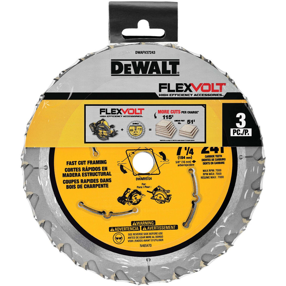DEWALT DWA171440, 7-1/4'' 40 Teeth Circular Saw Blade