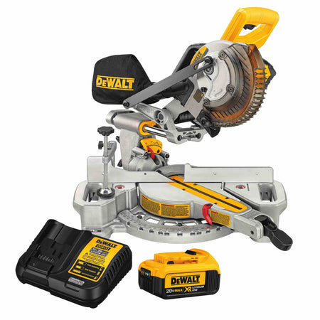 DEWALT DCS361M1, 20V MAX 7-1/4'' Sliding Miter Saw Kit (4.0 Ah)