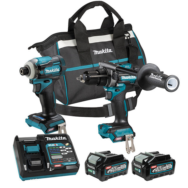 Makita DK0114G210, 40V max XGT Brushless Cordless 2 Tool Combo Kit (2.5 & 4.0 Ah)