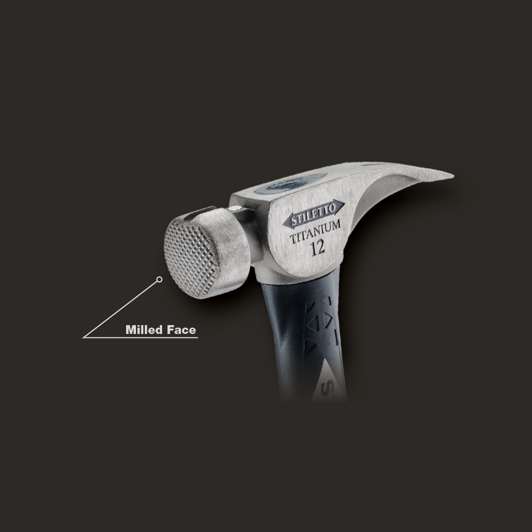 Stiletto TI12MC-F, 12 Oz Titanium Milled Face 16" "Hybrid" Fiberglass Handle
