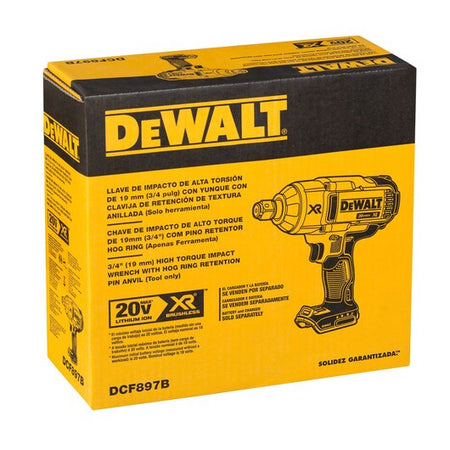 DEWALT DCF897B, 20V MAX XR 3 SPEED 3/4'' HIGH TORQUE IMPACT WRENCH (Tool Only)