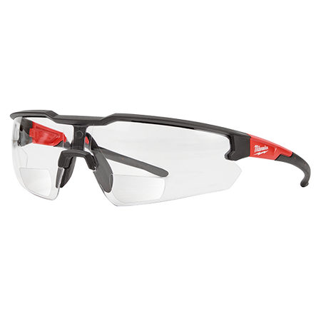 Milwaukee 48-73-2204, Safety Glasses - +2.00 Magnified Clear Anti-Scratch Lenses