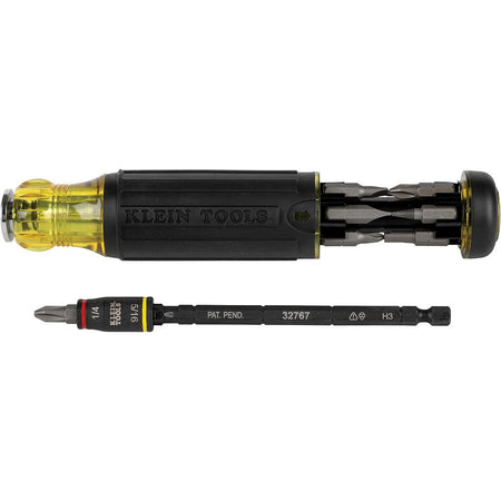 Klein Tools 32304, 14-in-1 HVAC Adjustable-Length Impact Screwdriver with Flip Socket