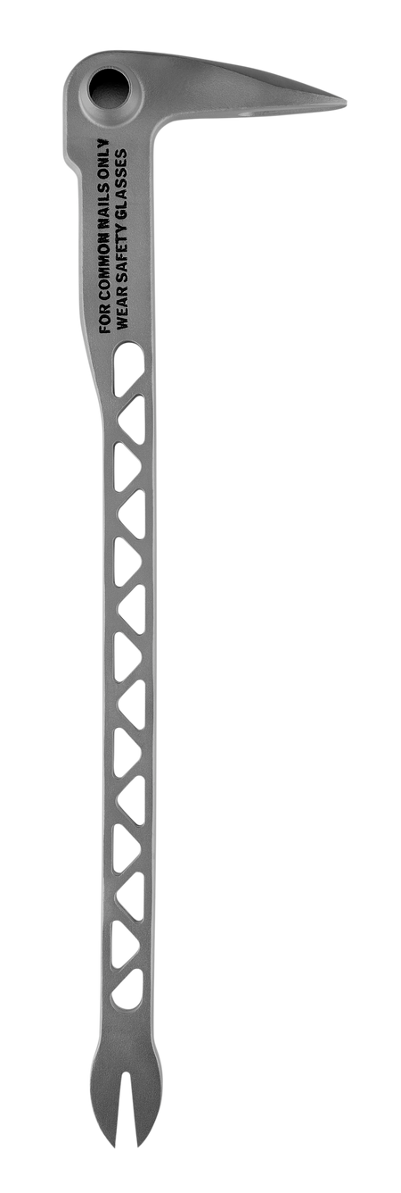 Stiletto TICLW-12, 8oz 12" Titanium Claw bar Nail Puller with Dimpler