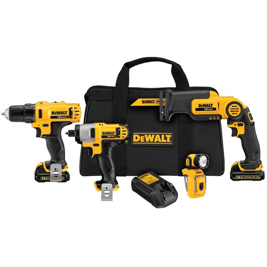 DEWALT DCK421D2, 20V MAX 4-Tool Combo Kit (2.0 Ah)