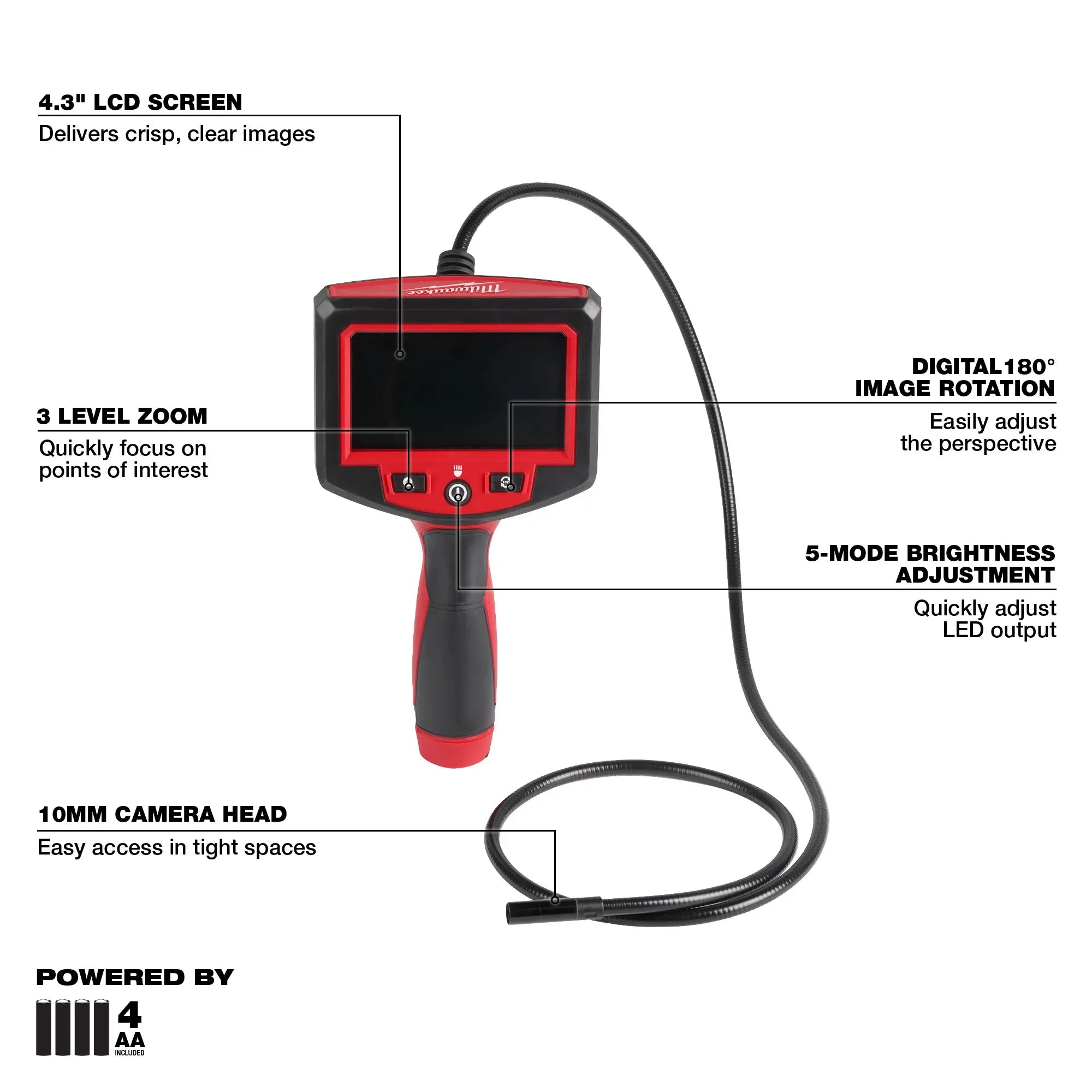 Milwaukee 2319-20, M-Spector™ 4’ Inspection Camera