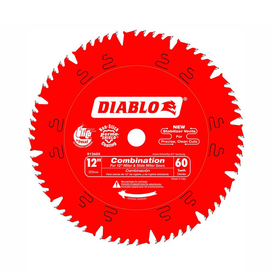 Diablo D1260X, 12" x 60T Combination Blade