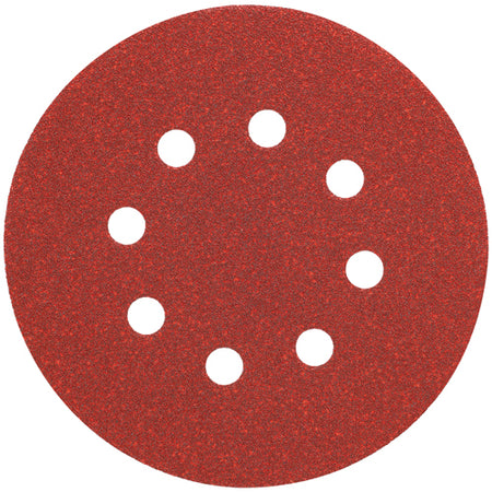 DEWALT DW4311, 5'' 8 Hole 120 Grit Hook and Loop Random Orbit Sandpaper (25/pkg)