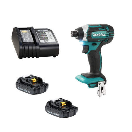 Makita DTD152SAX7, 18V LXT 1/4" Impact Driver Kit, 2.0AH X 2 (DTD152Z, BL1820B, DC18SD)