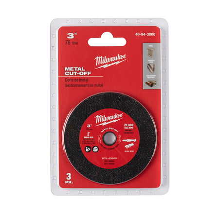 Milwaukee 49-94-3000, 3" Metal Cut off wheel