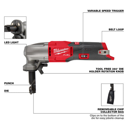 Milwaukee 2476-20, M12 FUEL™ 16 Ga Variable Speed Nibbler