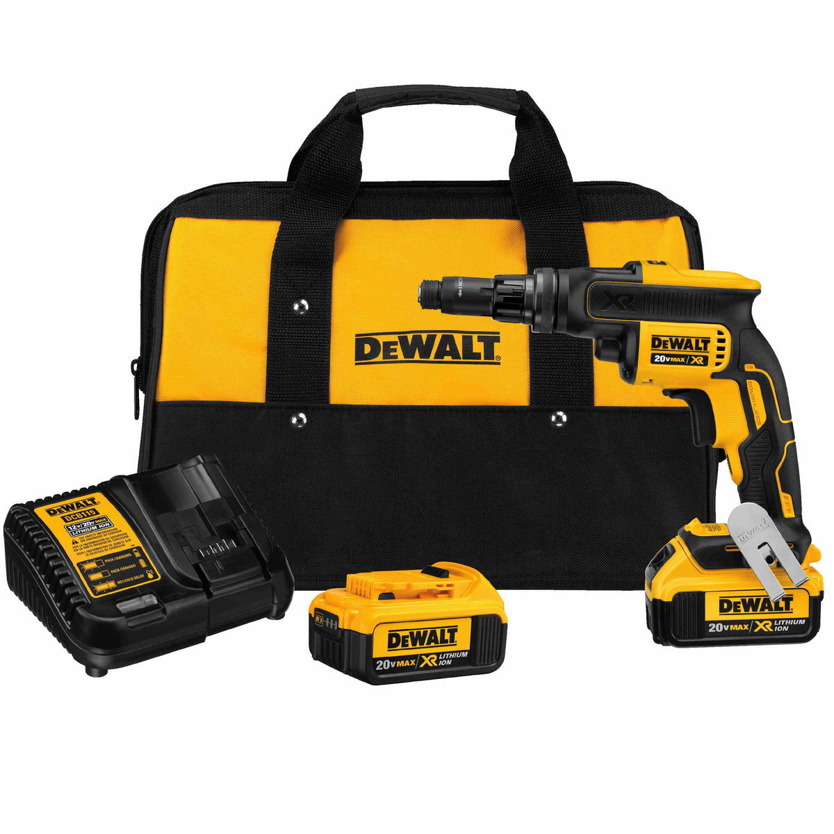 DEWALT DCF622M2, 20V MAX XR Versa-ClutchTM Adjustable Torque Screwgun Kit (4.0 Ah)