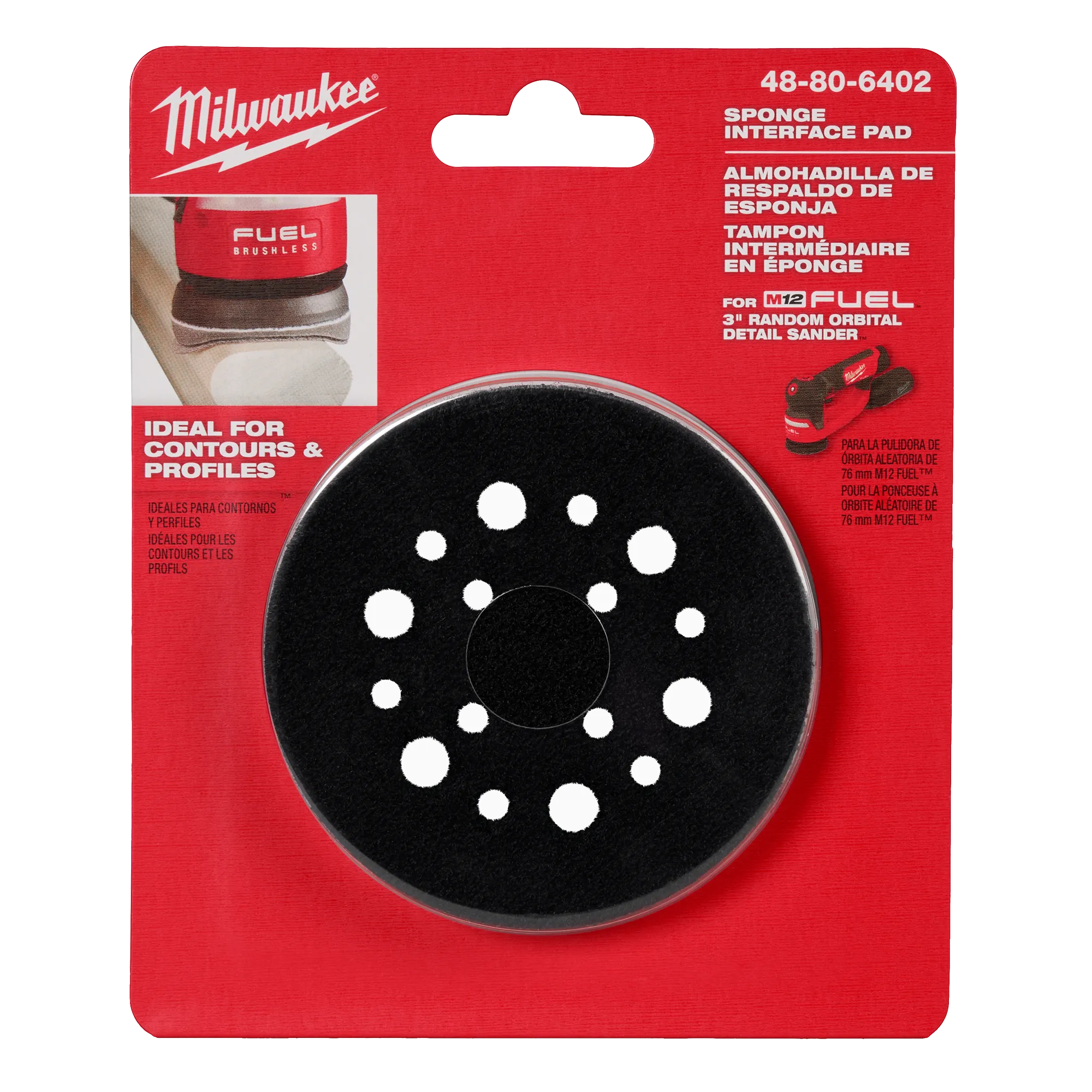 Milwaukee 48-80-6402, 3” Sponge Interface Pad