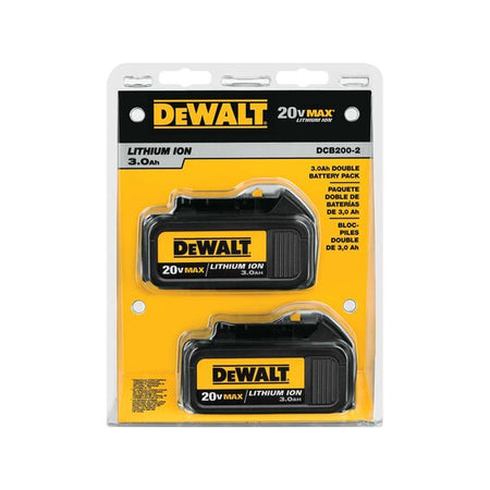 DEWALT DCB200-2, 20V MAX Li-Ion Battery 2 Pack (3.0 Ah)