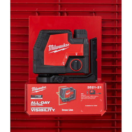 Milwaukee 3521-21, USB Rechargeable Green Cross Line Laser