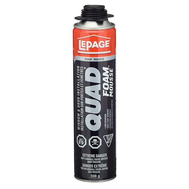 LePage 1482482, QUAD Insulating Window & Door Foam (598g)