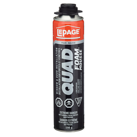 LePage 1482482, QUAD Insulating Window & Door Foam (598g)