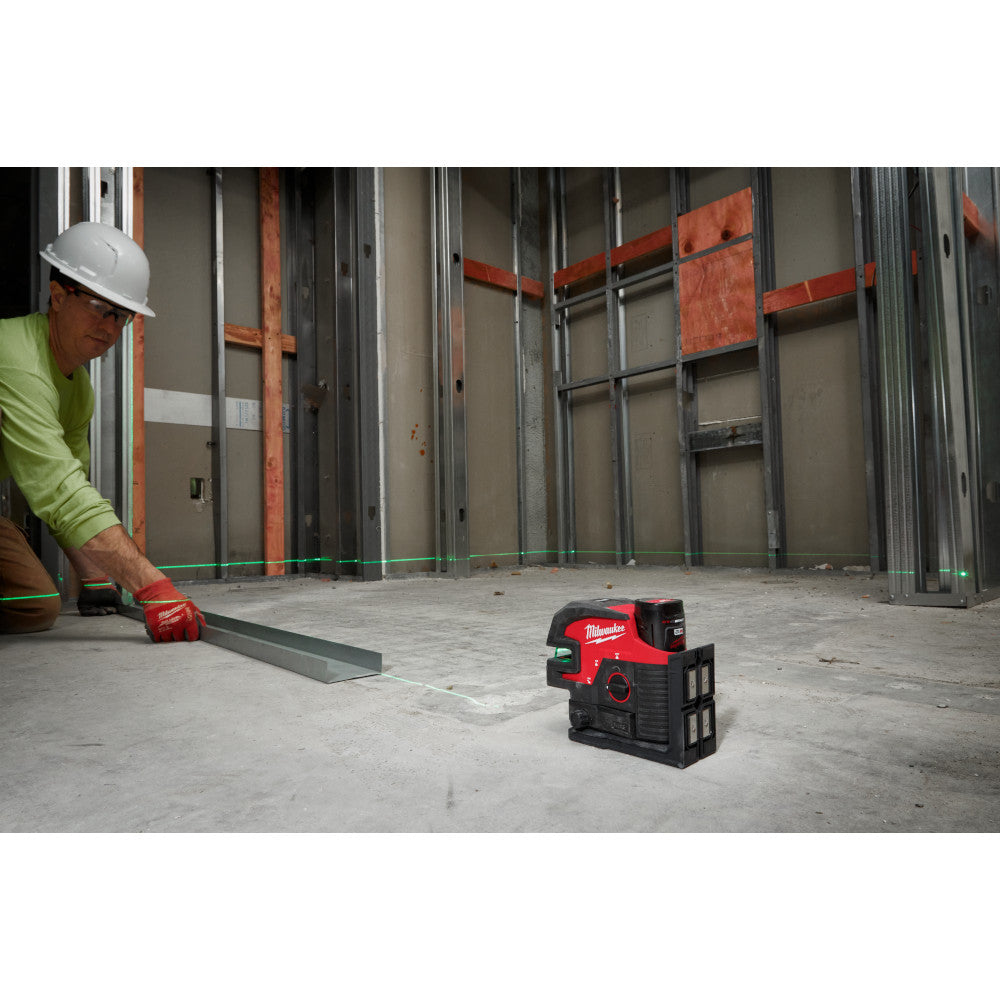 Milwaukee 3624-21, M12™ Green Cross Line & 4-Points Laser Kit