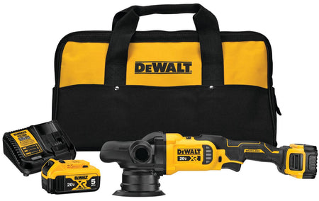 DEWALT DCM848P2, 20V MAX XR 5 in. (125mm) Cordless Variable Speed Random Orbit Polisher 2x 5.0Ah Kit
