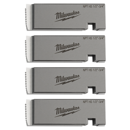 Milwaukee 48-36-1203, 1/2"-3/4" HIGH SPEED NPT Universal Pipe Threading Dies