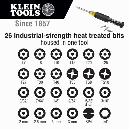 Klein Tools 32307, 27-in-1 Multi-Bit Tamperproof Screwdriver