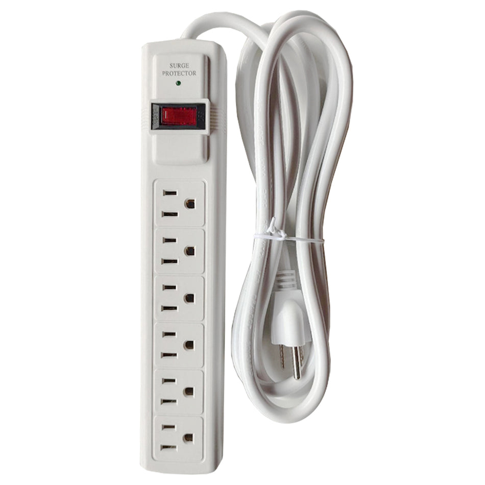 Toolway 140001, POWER BAR W / SURGE 6FT 6 OUTLET 280 JOULES