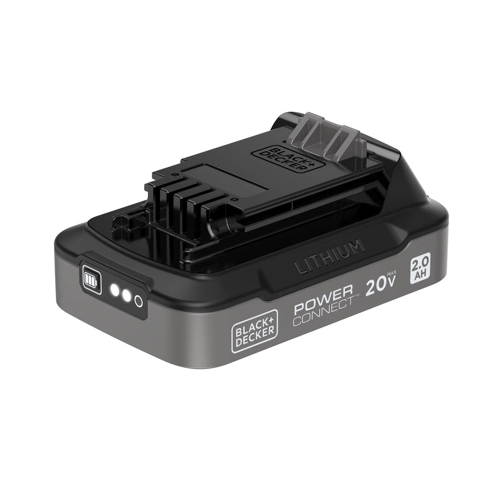 BLACK+DECKER LBD2020S, 20V MAX* POWERCONNECT™ 2.0 Ah Battery with State of Charge Indicator Light
