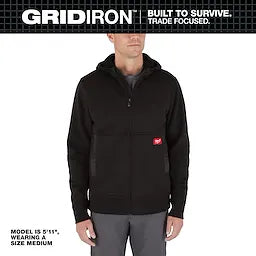 Milwaukee M250B, GRIDIRON™ Full-Zip Hoodie Black - S