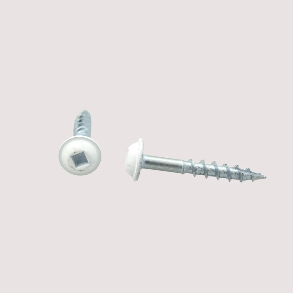 Eurofit 080212RWH9, #8 X 2-1/2 Round Washer Head Screw Type 17 White Head (500/Box)