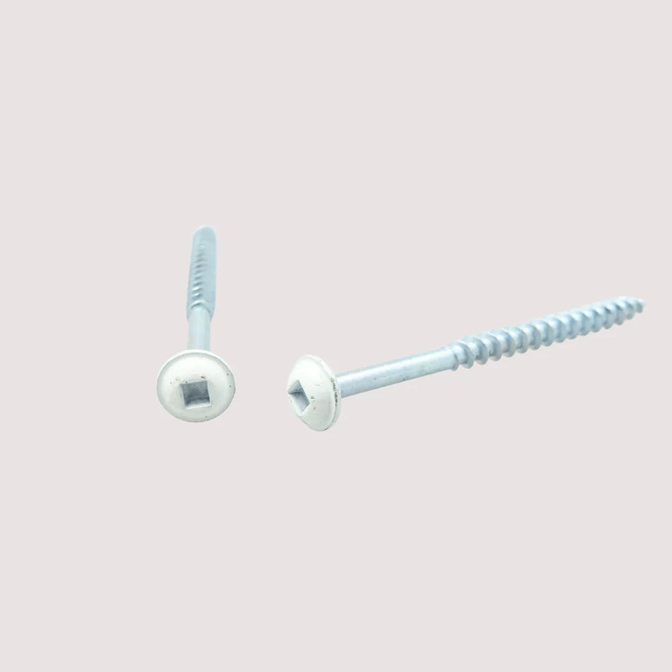 Eurofit 080212RWH9, #8 X 2-1/2 Round Washer Head Screw Type 17 White Head (500/Box)