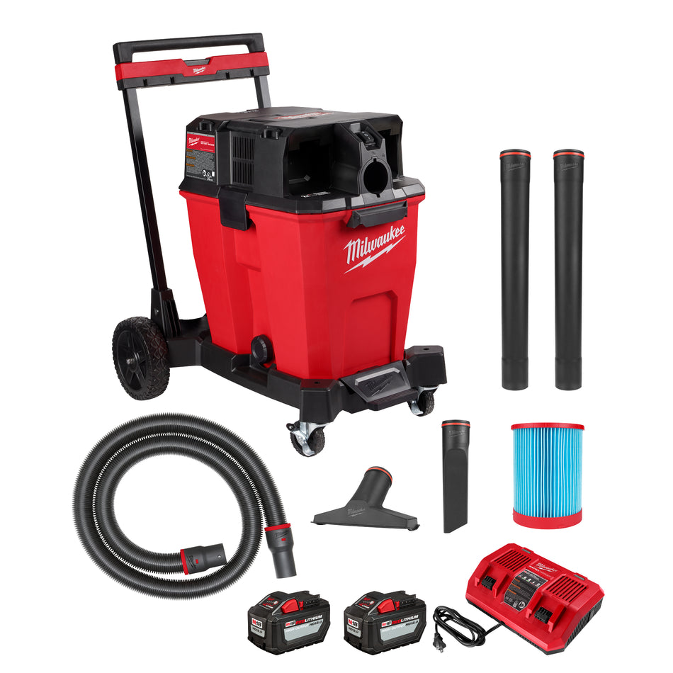 Milwaukee 0930-22HD, M18 FUEL™ 12 Gallon Dual-Battery Wet/Dry Vacuum Kit