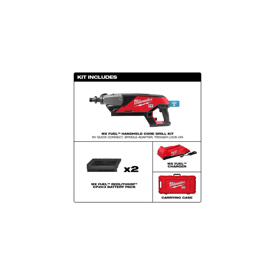 Milwaukee MXF301-2CP, MX FUEL Handheld Core Drill Kit (2 Batteries)