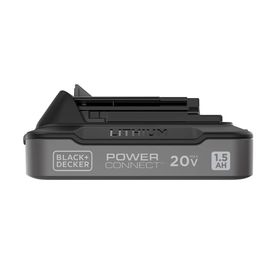 BLACK+DECKER LBD1520SCK, 20V MAX* POWERCONNECT 1.5 Ah Battery With State of Charge Indicator Light and Charger Combo