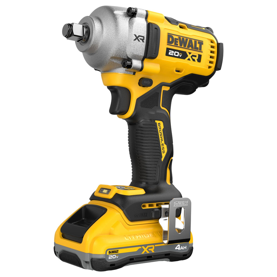 DEWALT DCF891QQ1, 20V MAX XR 1/2" Mid Torque Impact Wrench (Hog Ring) (4.0AH Powerpack)