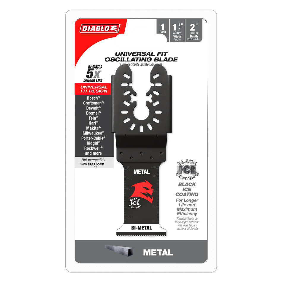 Diablo DOU125BF, 1-1/4" Steel Demon™ Universal Fit Bi-Metal Oscillating Blade for Metal