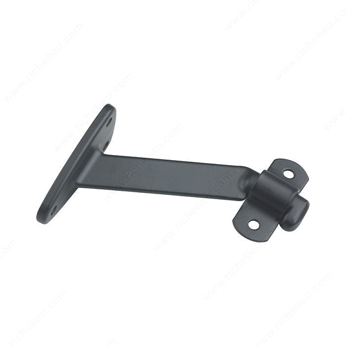Onward  2284FBV, Heavy-Duty Aluminum Bracket with Extended Arm for Wood Handrail - 4 1/16 in (103.18 mm) Black