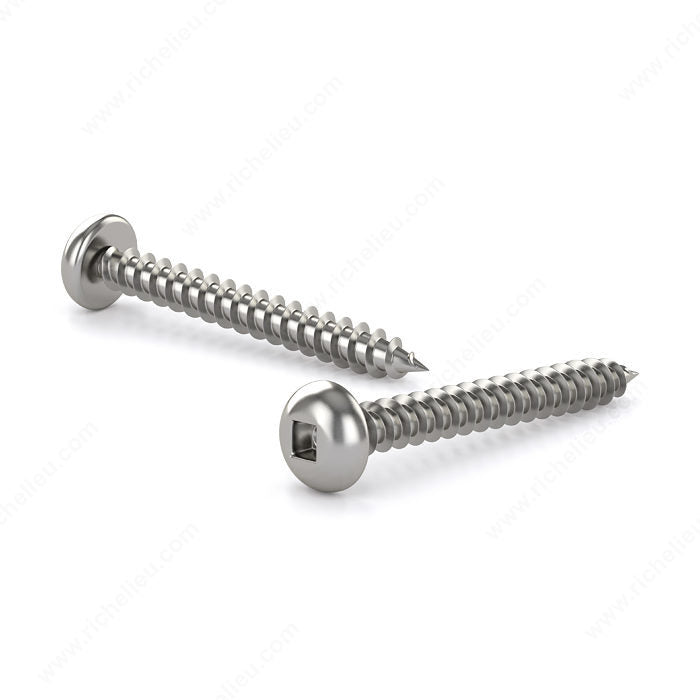 Reliable PKAS658VP, Metal Screw, Colored Pan Head, Square Drive, Self-Tapping Thread, Type A Point , Stainless Steel (Box of 100)