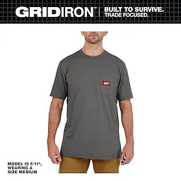 Milwaukee 605G-XL, HEAVY DUTY POCKET T - SS GRAY XL