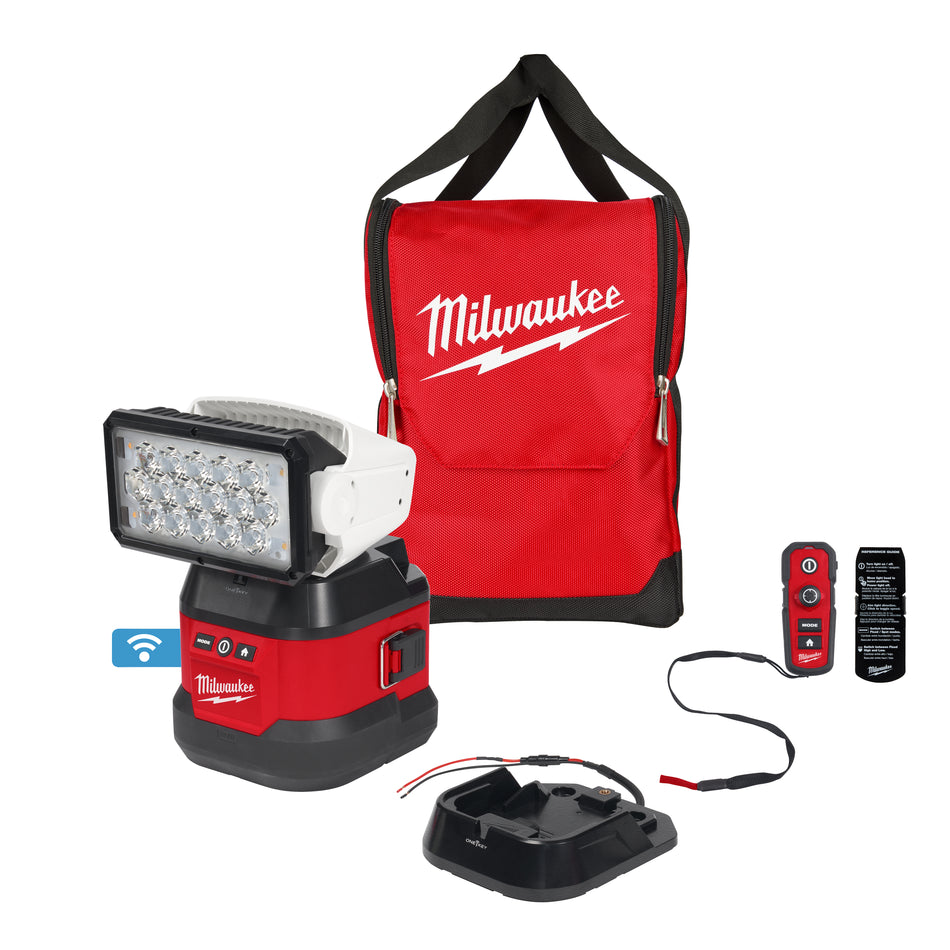 Milwaukee 2123-20, M18 Utility Remote Control Search Light w/ Portable Base