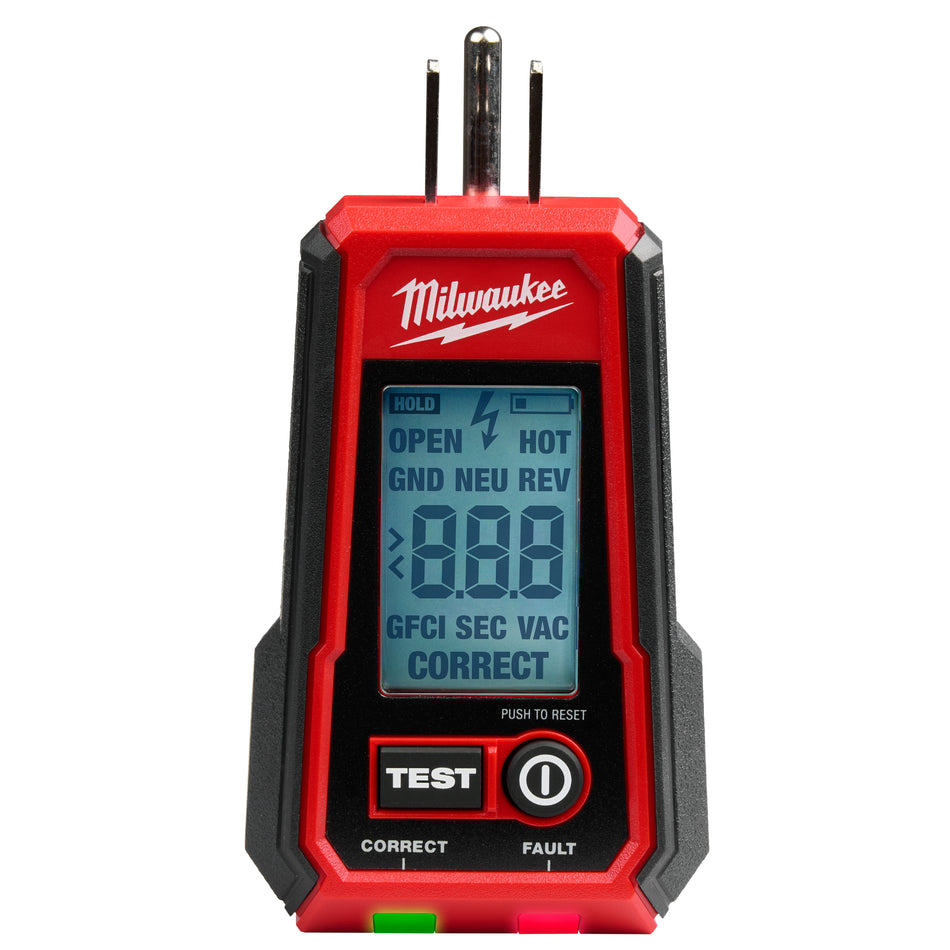 Milwaukee 2224-20, Digital GFCI Receptacle Tester