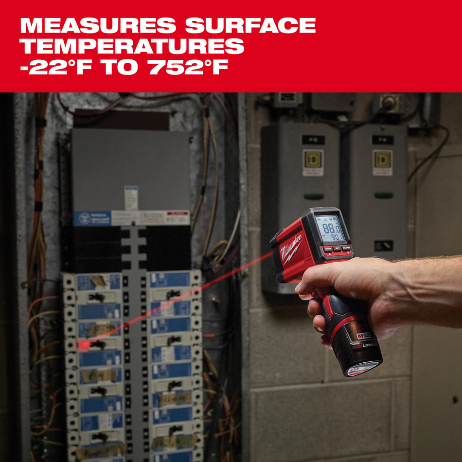 Milwaukee 2278-20, M12 12:1 Infrared Temp-Gun (Tool Only)
