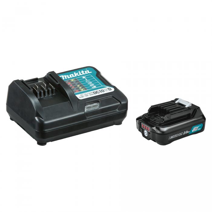 Makita 199645-0, 12Vmax CXT Lithium-Ion 2.0 Ah Battery and Charger Starter Kit
