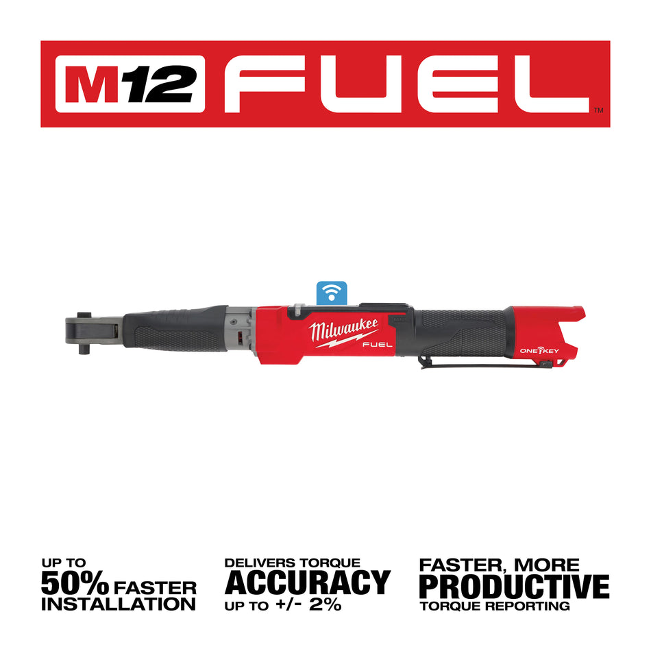 Milwaukee 2465-20, M12 FUEL 3/8" Digital Torque Wrench w/ ONE-KEY (Tool Only)