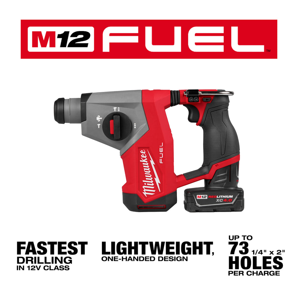 Milwaukee 2508-21XC, M12 FUEL™ 5/8” SDS Plus Rotary Hammer Kit