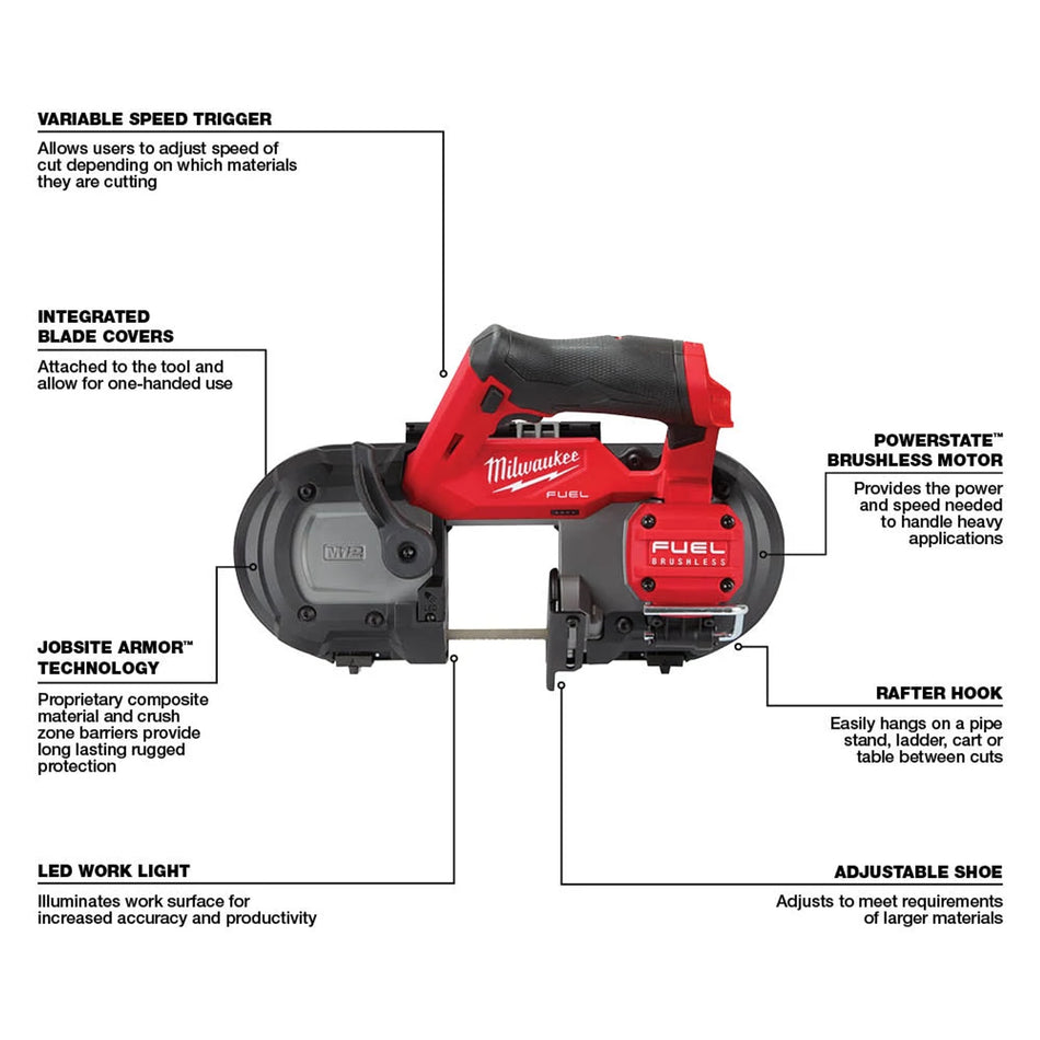Milwaukee 2529-20, M12 FUEL Compact Band Saw (Tool Only)