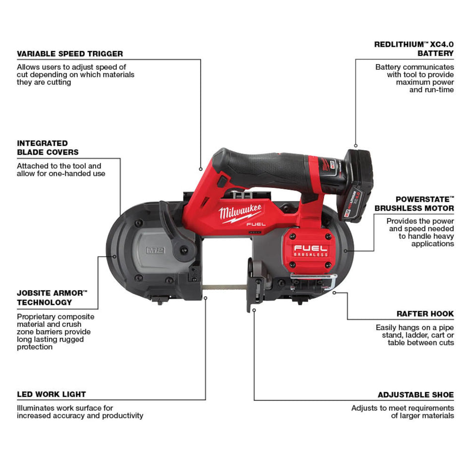 Milwaukee 2529-21XC, M12 FUEL Compact Band Saw Kit
